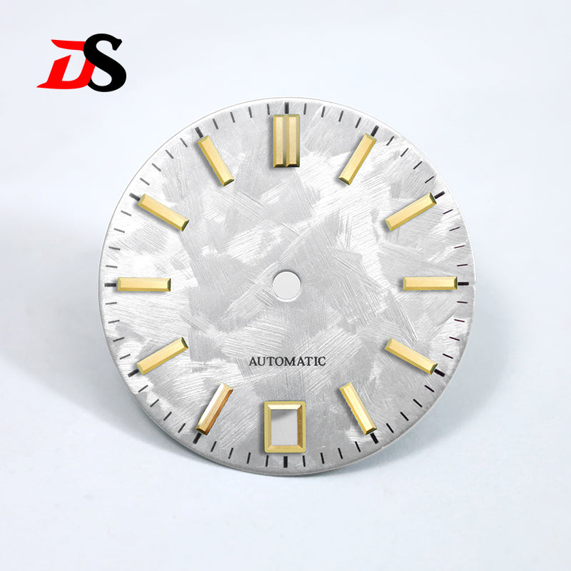 6 O'clock Date Shunbun Dial NH35 GS No Lume Sakura Purple Pink 28.5mm for SKX007 S Mod