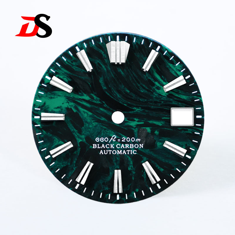 Cyan Lava Carbon Fiber No Lume NH35 NH38 Movement 28.5mm