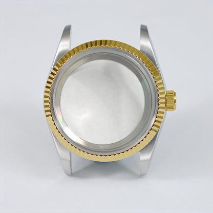 36mm Oyster Case Glass Back Rose Gold Steel Sapphire AR Coating