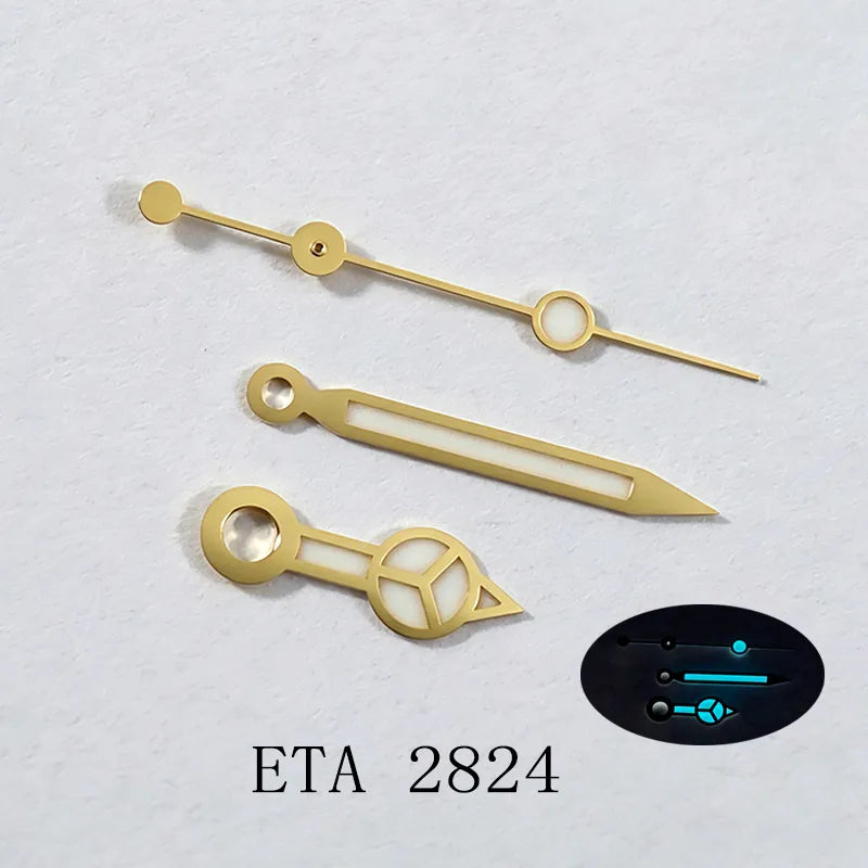 Pointer Mercedes Watch Hand Suitable for ETA 2824/8215/8213 Mechanical Watch Modified Blue Lume Watch Accessories