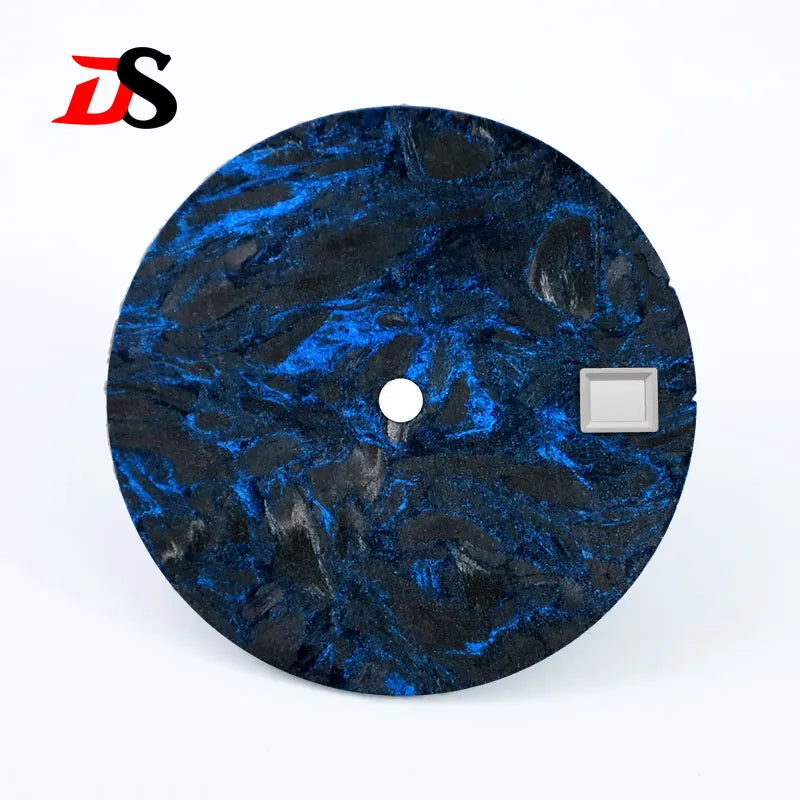 28.5mm Carbon Fiber Dial Rich Color Lava Texture Blank Surface NH35NH38 Movement Date
