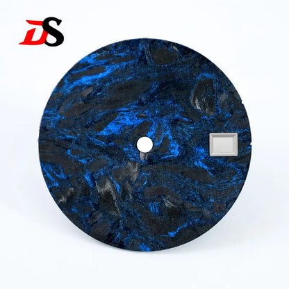 28.5mm Carbon Fiber Dial Rich Color Lava Texture Blank Surface NH35NH38 Movement Date