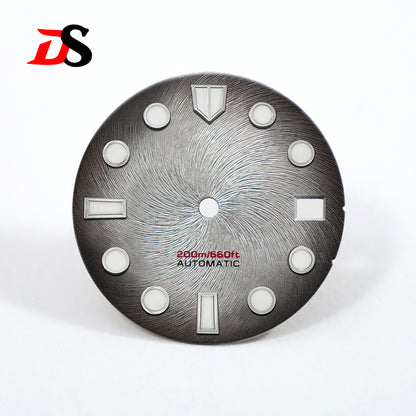 NH35 28.5mm Dial Gradient Texture No Tick Marks Blue Luminous