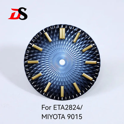 Pineapple Face Dial Gold Index 28.5mm Dial No Lume Suitable for NH35 NH38 ETA2824/MIYOTA 9015 Movement No Date