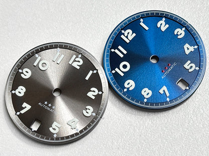 Forerunner Dial Blue Lume 28.5mm Number NH35 Dial White Five-pointed Star