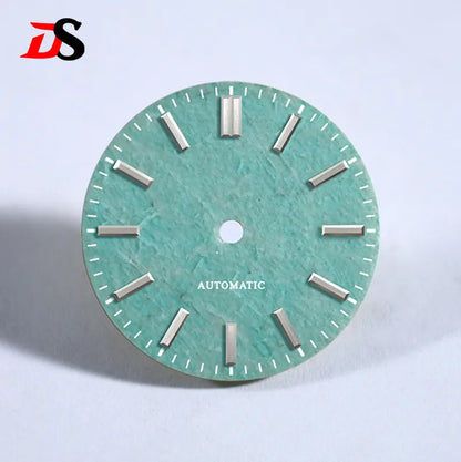 NH35 Dial Tianhe Jade 28.5mm White Tick Mark NH38 Movement Stone No Date Blue Lume/no Lume