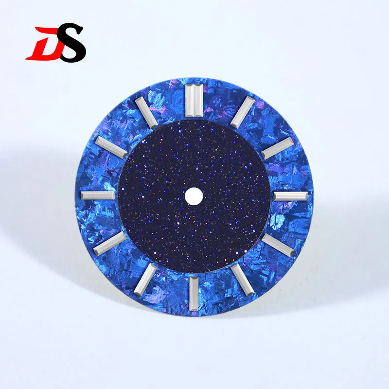 No tick mark 28.5mm Dial Tiger's Eye Stone Ice Crystal Stone Dial Creative Stitching High-quality NH38 Movement No Date