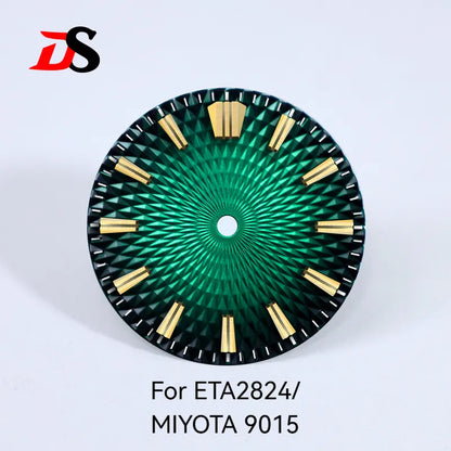 Pineapple Face Dial GS Diamond Pattern 28.5mm Dial No Lume Suitable for NH35 NH38 ETA2824/MIYOTA 9015 Movement No Date