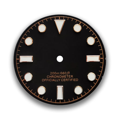 28.5mm Matte Dial Retro Tudo BGW9 C3 Lume for NH35 Movement