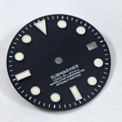 ETA2824 SUB Matte Black Dial Mod for 2824 Movement 28.5mm