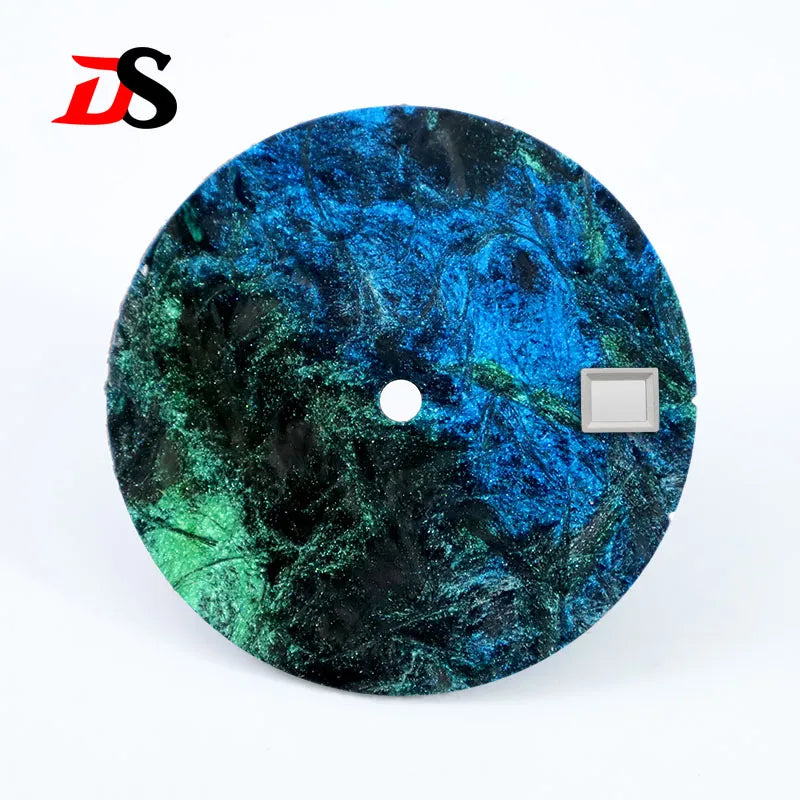 28.5mm Carbon Fiber Dial Rich Color Lava Texture Blank Surface NH35NH38 Movement Date