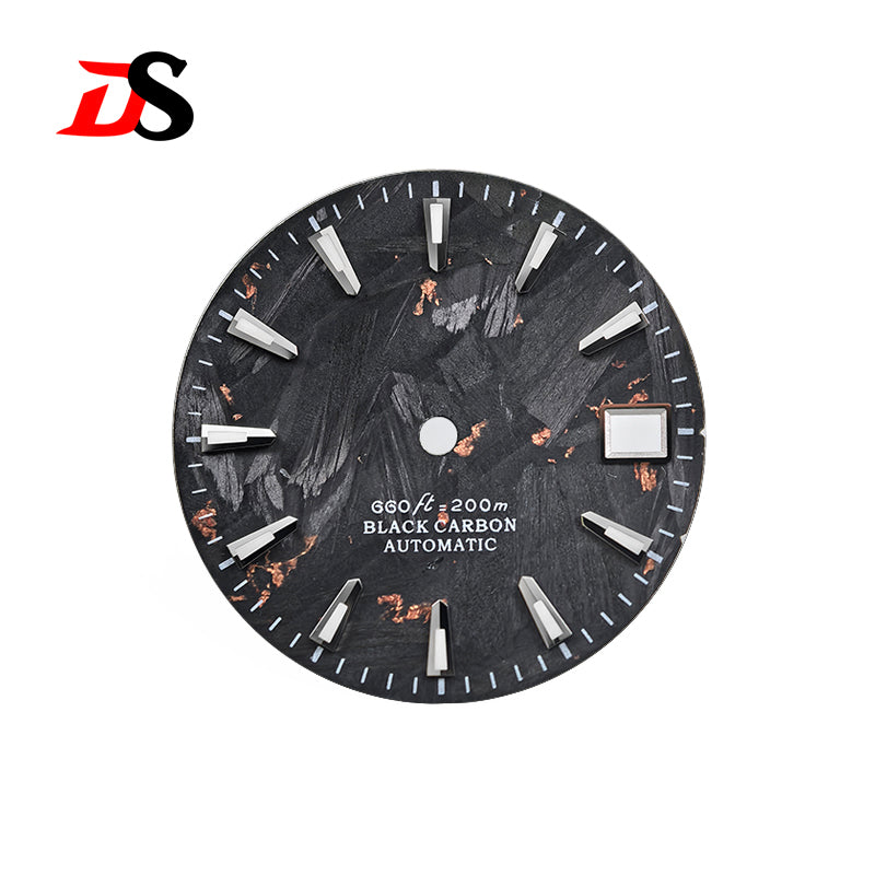 Carbon Fiber Dial Blue Lume GS 28.5mm for NH35/34 Custom Logo