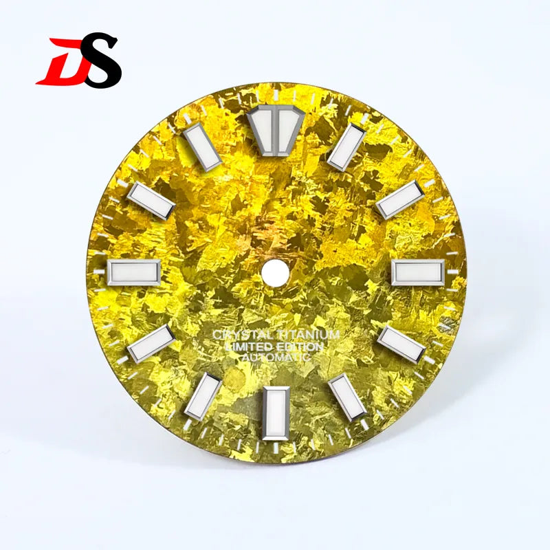 28.5mm Ice Crystal Titanium Dial Blue Lume NH35 Movement