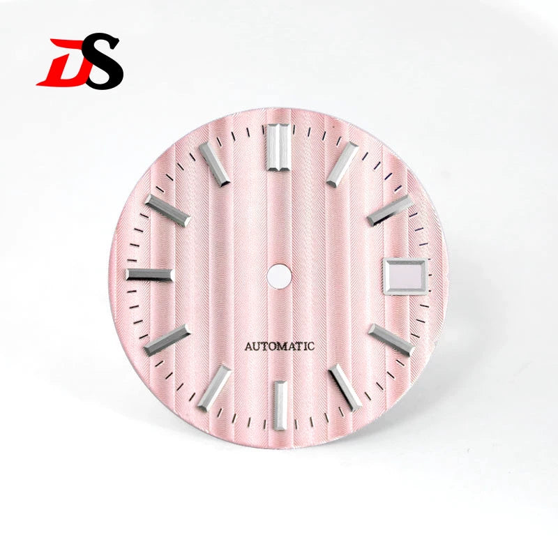 28.5MM Dial Vertical Pattern Elegant Colors No Lume Bamboo Grain Nh35 NH34 Movement
