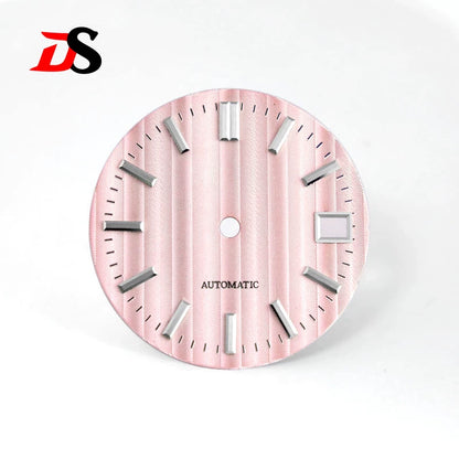 28.5MM Dial Vertical Pattern Elegant Colors No Lume Bamboo Grain Nh35 NH34 Movement