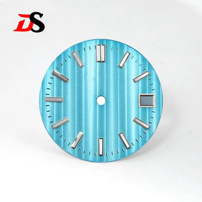 28.5MM Dial Vertical Pattern Elegant Colors No Lume Bamboo Grain Nh35 NH34 Movement