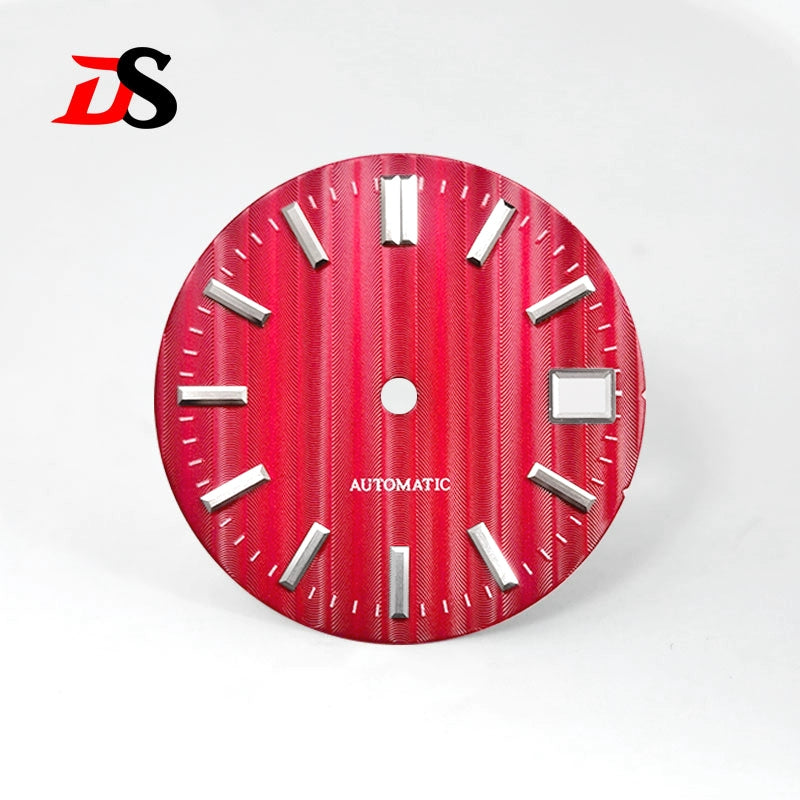 28.5MM Dial Vertical Pattern Elegant Colors No Lume Bamboo Grain Nh35 NH34 Movement