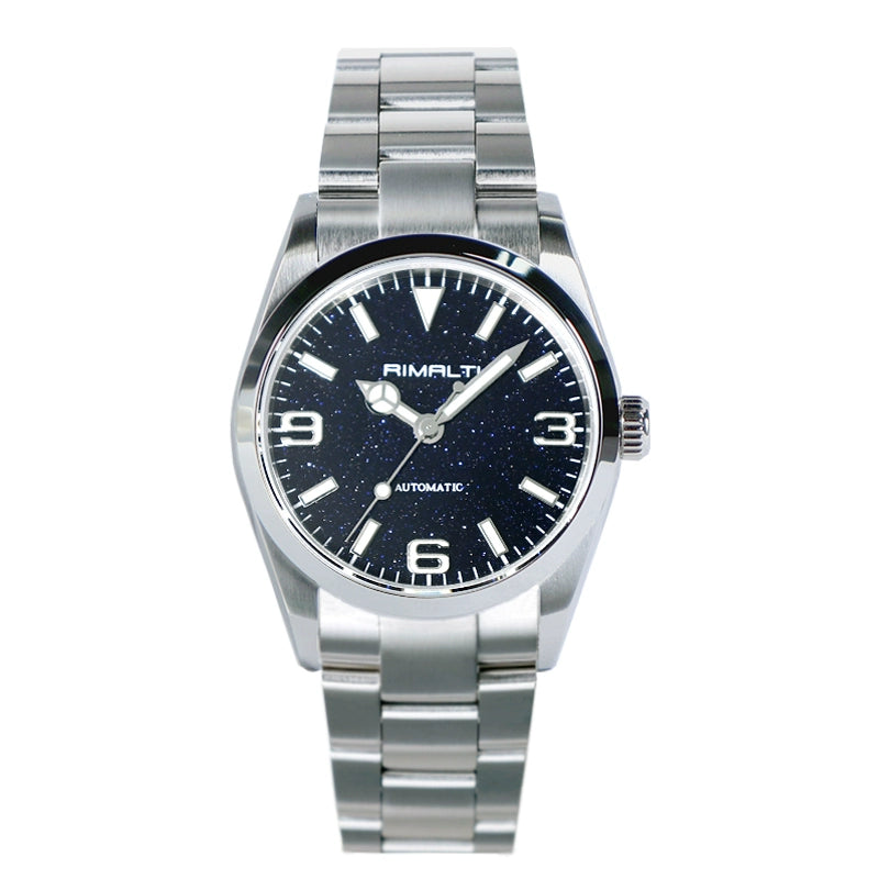 RIMALTI Man Luxury Watch 36mm Blue Lume Fashion Classic Casual Watch Unisex Automatic Mechanical Movement 10Bar