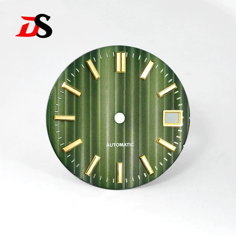 28.5MM Dial Vertical Pattern Elegant Colors No Lume Bamboo Grain Nh35 NH34 Movement