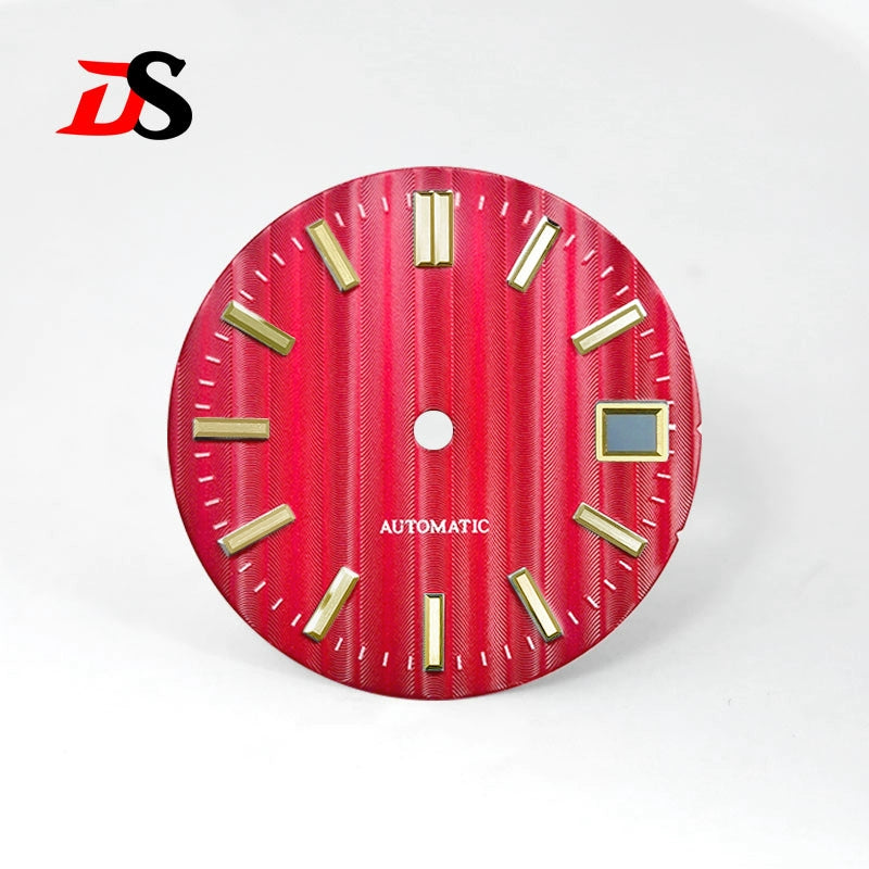 28.5MM Dial Vertical Pattern Elegant Colors No Lume Bamboo Grain Nh35 NH34 Movement