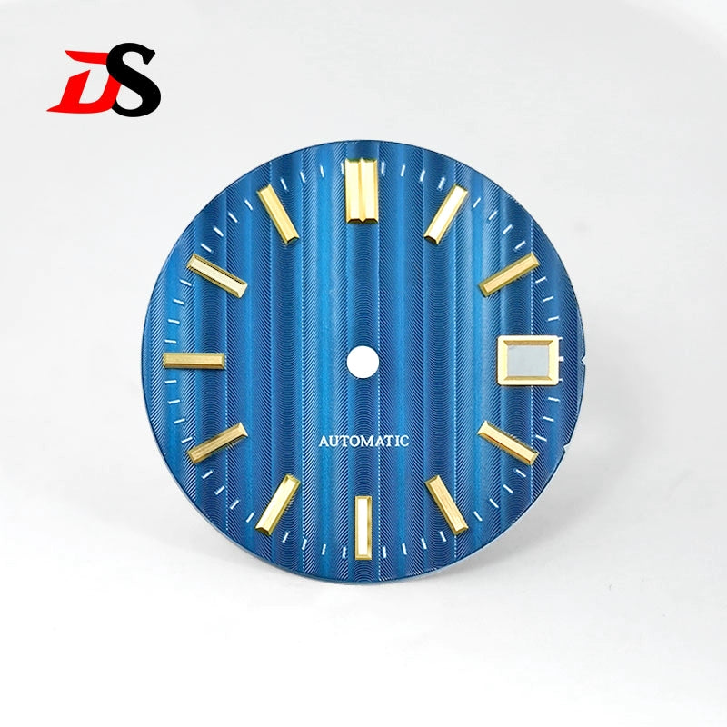 28.5MM Dial Vertical Pattern Elegant Colors No Lume Bamboo Grain Nh35 NH34 Movement