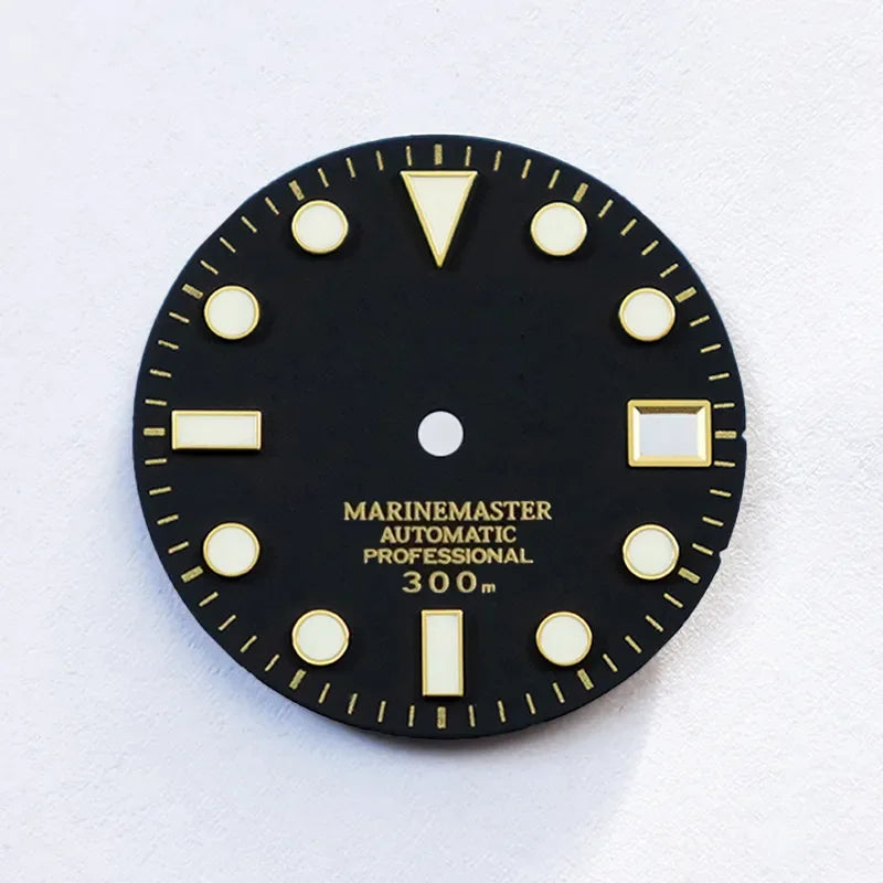 28.5mm Sunburst Matte Dial Gold YM Index BWG9 C3 Lume NH35NH36 Movement