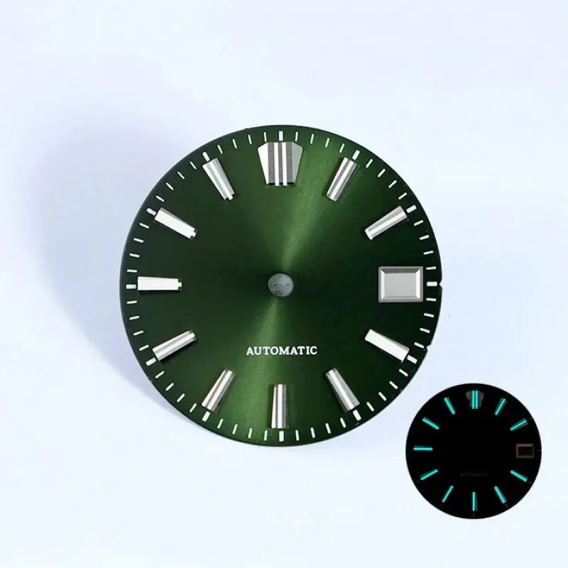28.5mm Sunburst Dial GS MOD Blue Lume NH35 Movement No Lume