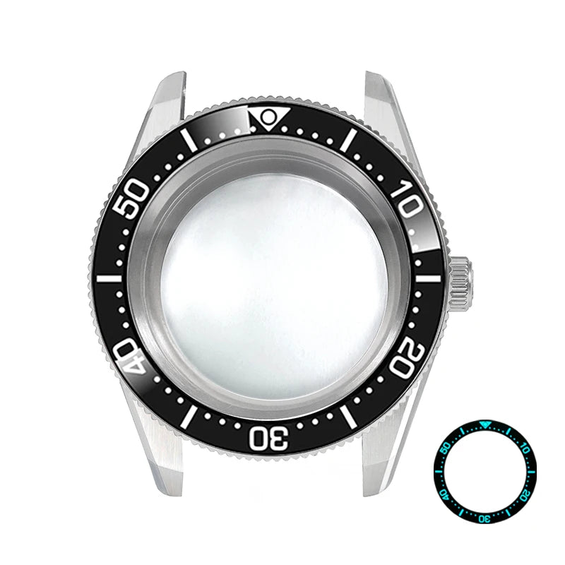 38mm CTZ Case with Bezel 38x30.6mm One-way Rotating Sapphire Crystal AR NH35 for 28.5mm NH34 120 Clicks
