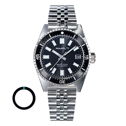 RIMALTI 40mm Watch Mother Shellfish Dial Sunburst Luxury Men's Watch Automatic Mechanical Sapphire Waterproof NH35 Movement