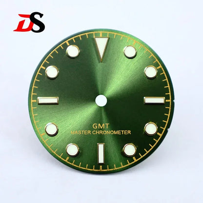 Sunburst Dial 28.5mm Blue Lume NH35NH34GMT Movement No Date Window/3 O'clock Date