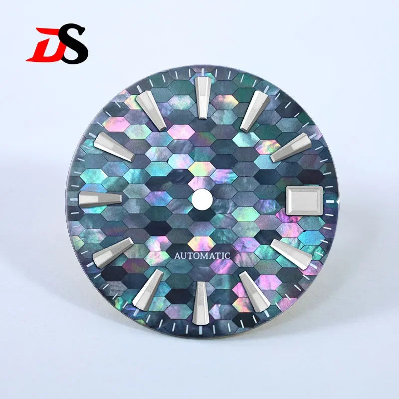 Mosaic 28.5mm Dial Purple Red Mother-of-pearl Dial BGW9 C3 Lume MOD NH35 Movement