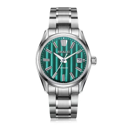 Bamboo Texture Men's Automatic Mechanical Business Watch Sapphire 10bar Japanese Sports NH35 Movement