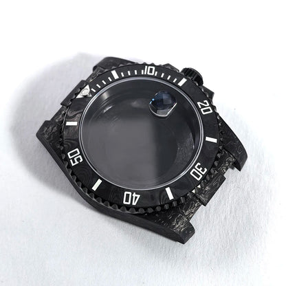 40.5mm Carbon Fiber SUB Diving Case Sapphire Glass for 3135 Movement 28.5-29mm Dial