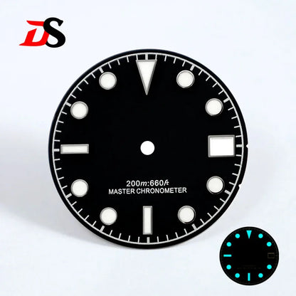 NH35 Sunburst Dial Tu-dor Red Blue Lume Date NH38 NH34 Movement Matte Dial