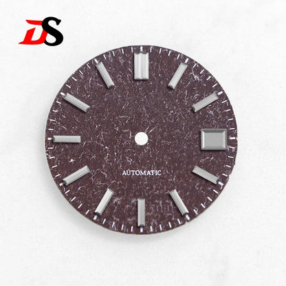28.5MM Dial Texture Surface Watch Dial for NH35/NH36 Movement SKX007 No Lume Art Style