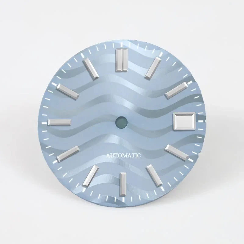 Water Ripple Dial 28.5mm Modified Watch for NH35/NH36 Movement No Lume