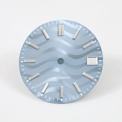 Water Ripple Dial 28.5mm Modified Watch for NH35/NH36 Movement No Lume