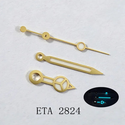 Pointer Mercedes Watch Hand Suitable for ETA 2824/8215/8213 Mechanical Watch Modified Blue Lume Watch Accessories