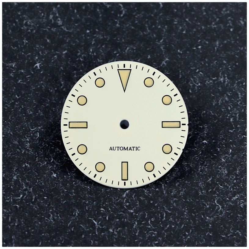 28.5mm Retro SUB Dial Beige Lume Suitable for NH35NH34 Movement