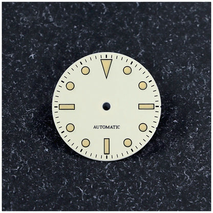28.5mm Retro SUB Dial Beige Lume Suitable for NH35NH34 Movement