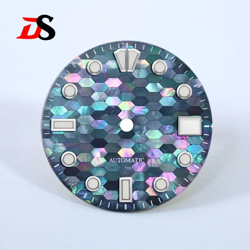 28.5mm Dial Mosaic Mother-of-pearl Dial BGW9 C3 Lume MOD NH35 Movement