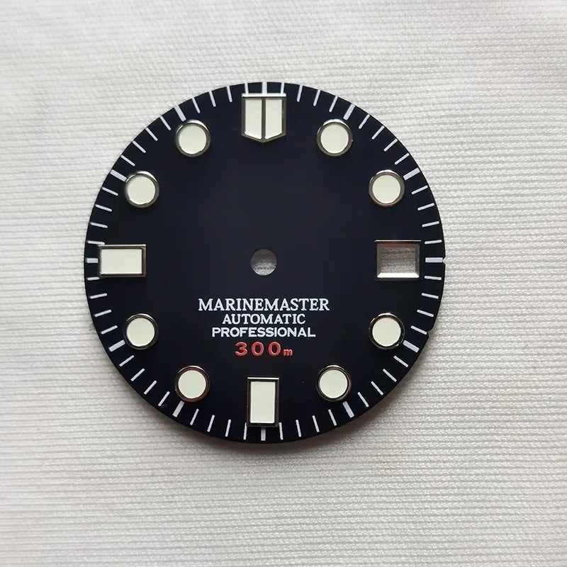 28.5mm Silver Marinemaster MM Index Dial BGW9 C3 Lume NH35NH36 Movement