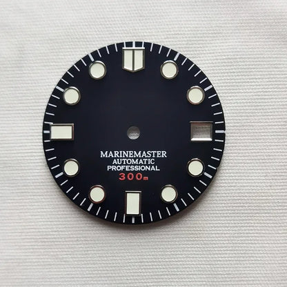 28.5mm Silver Marinemaster MM Index Dial BGW9 C3 Lume NH35NH36 Movement