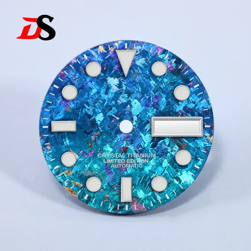 SUB 28.5mm Dial BGW9 C3 Lume Ice Crystal Titanium for NH35 NH36 Movement