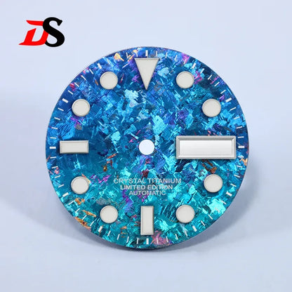 SUB 28.5mm Dial BGW9 C3 Lume Ice Crystal Titanium for NH35 NH36 Movement