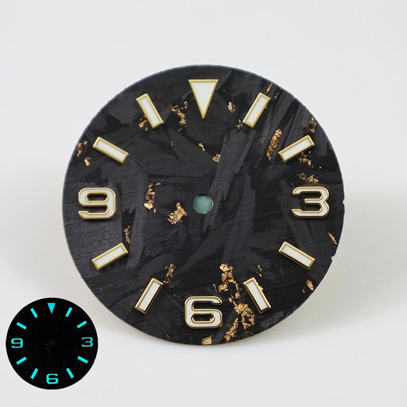 369 EXP Carbon Fiber Dial blue/green lume 28.5mm NH35