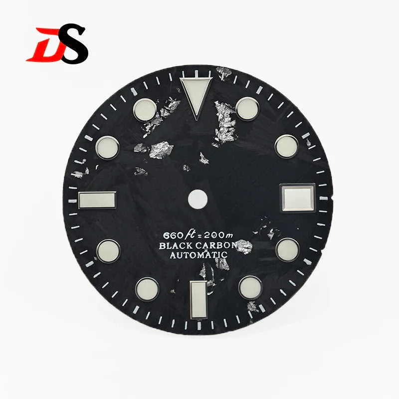 28.5MM Dial Carbon Fiber Dial BGW9 C3 Lume YM Index NH35 Movement