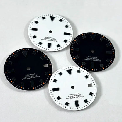 50-layer Retro 28.5mm Dial Matte Black White Dark Green Lume NH35 Movement