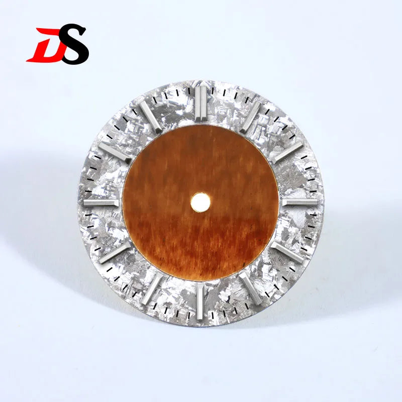 28.5mm Dial Natural Lapis Lazuli Ice Crystal Stone Dial Creative Stitching NH38 Movement No Date Tiger's Eye Stone Blue Sands