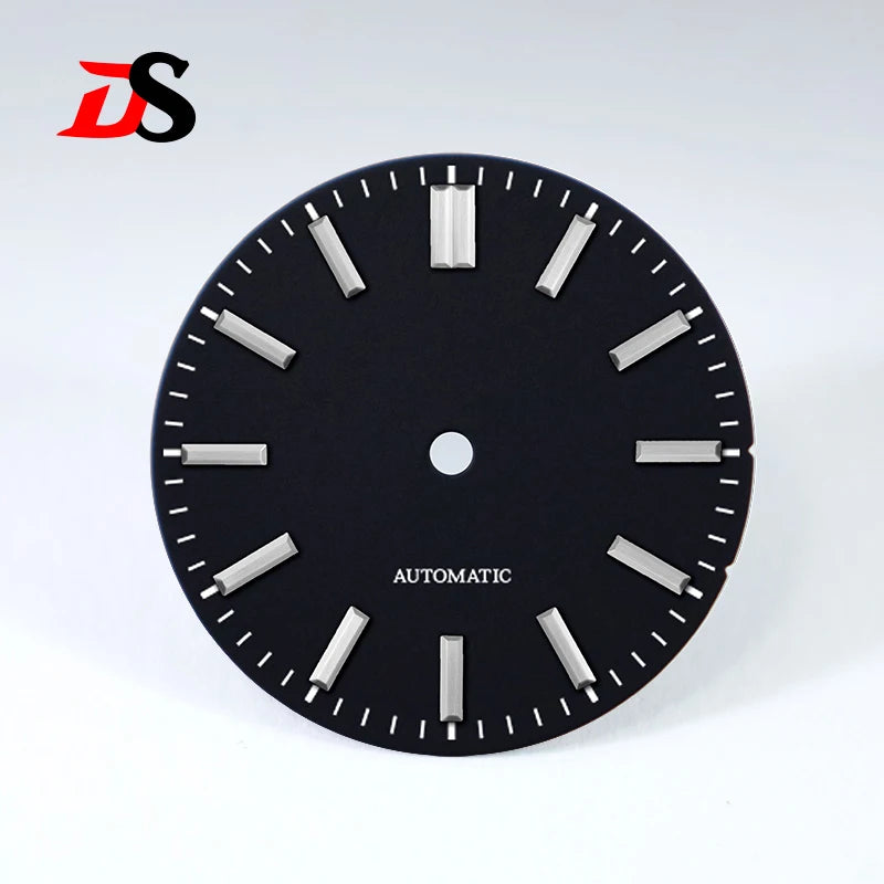 Sunburst Matte Black No Date Dial for NH38 NH35 28.5mm No lume
